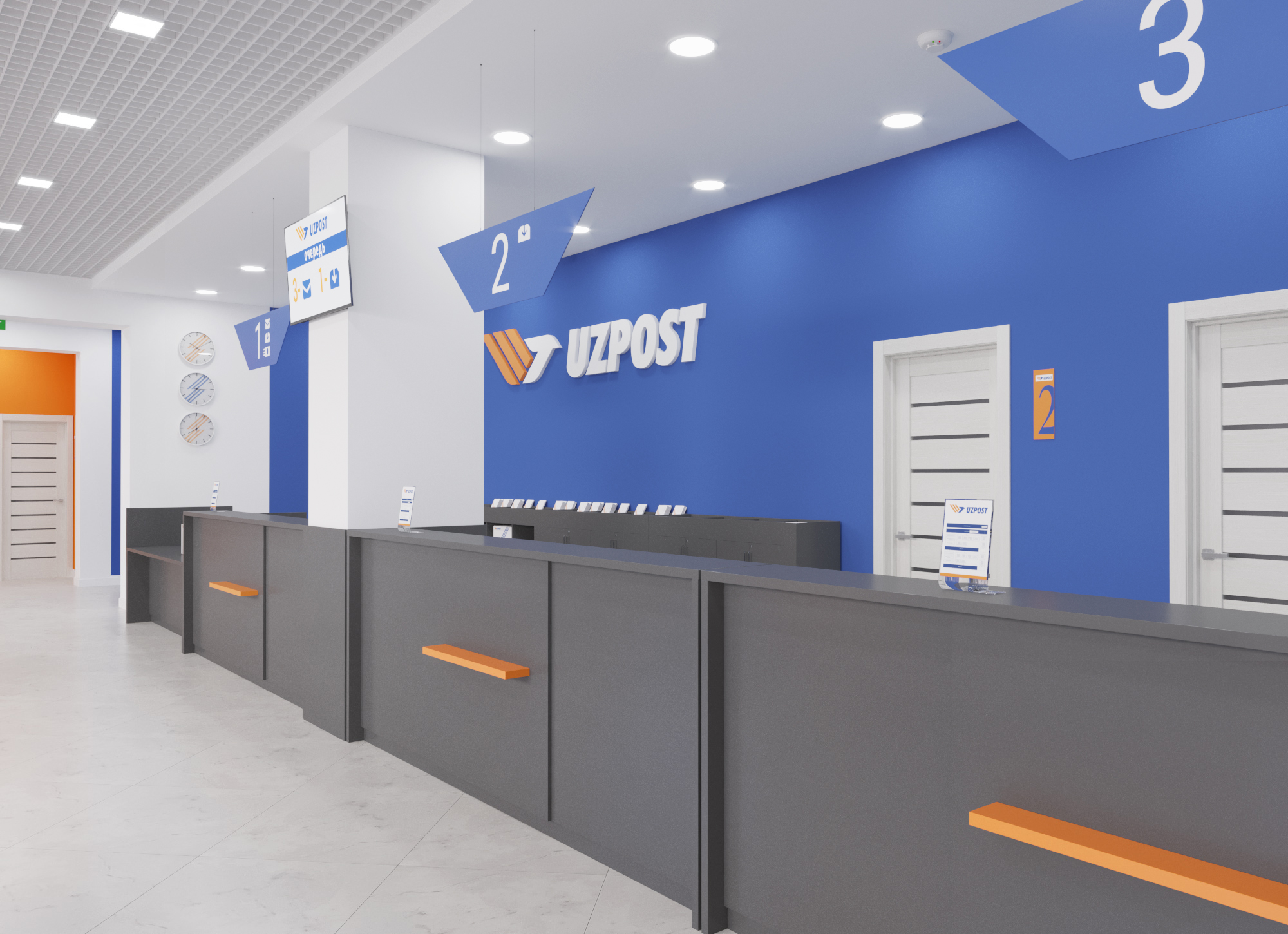 Post office interior and exterior design. Uzbekistan.-15