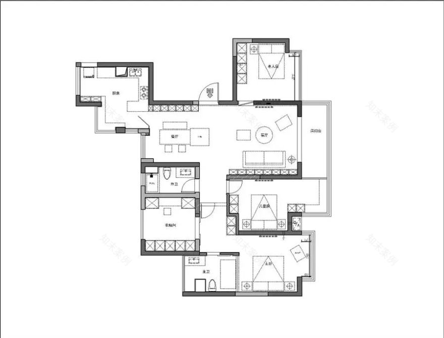 180㎡极简 MUJI 风住宅 | 米宅设计-1