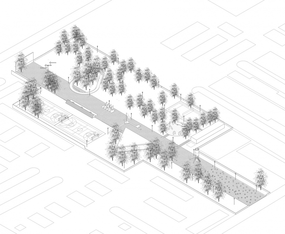 混凝土走廊的多功能公园设计-6