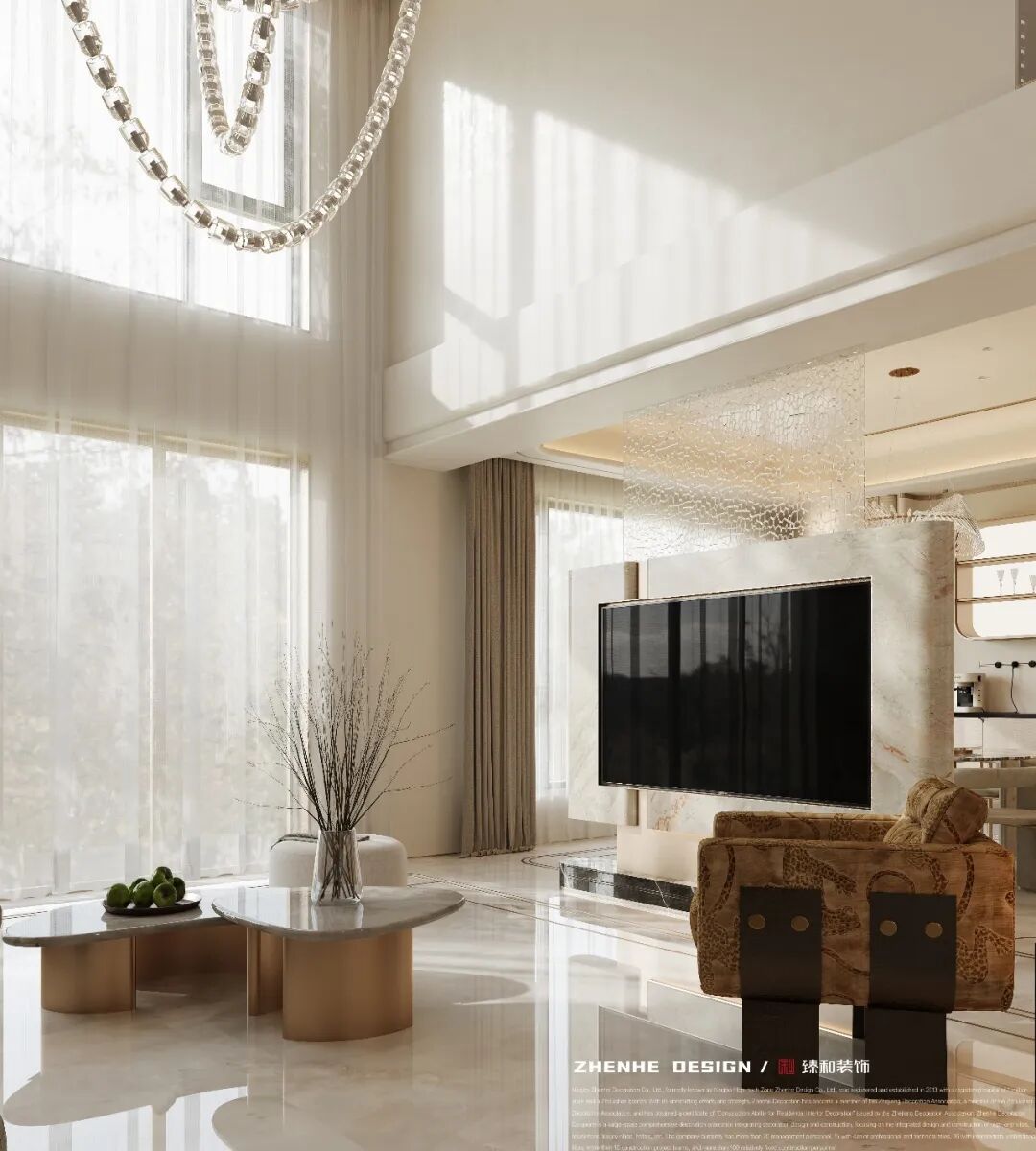 「臻和装饰」金塘300m²豪宅丨中国舟山丨宁波臻和装饰有限公司-3