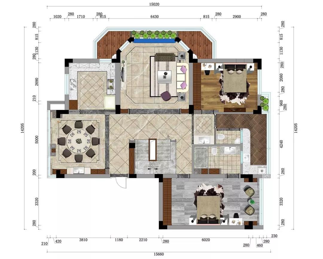 奥兰多小镇现代新中式家居设计-9