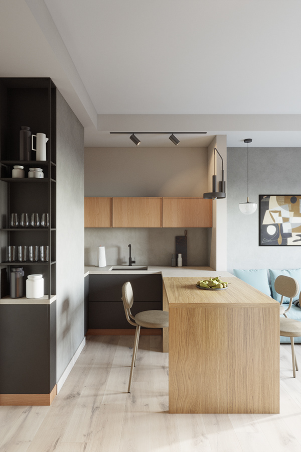 Cell· 现代快节奏生活小公寓设计丨JULIA SIDOROVA-9