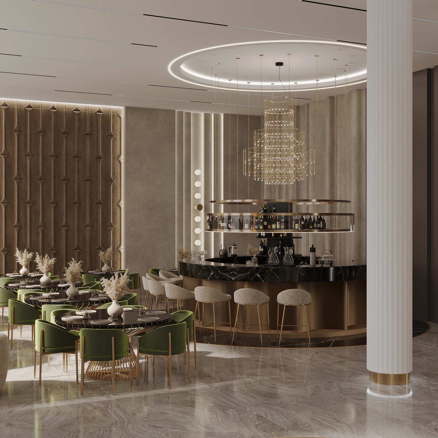 Lu·ury可能拼写有误，推测可能是Luxury ，如果是这样，整句可译为奢华酒店接待处设计 丨Nelly Manukian（为zeelproject公司设计）-7