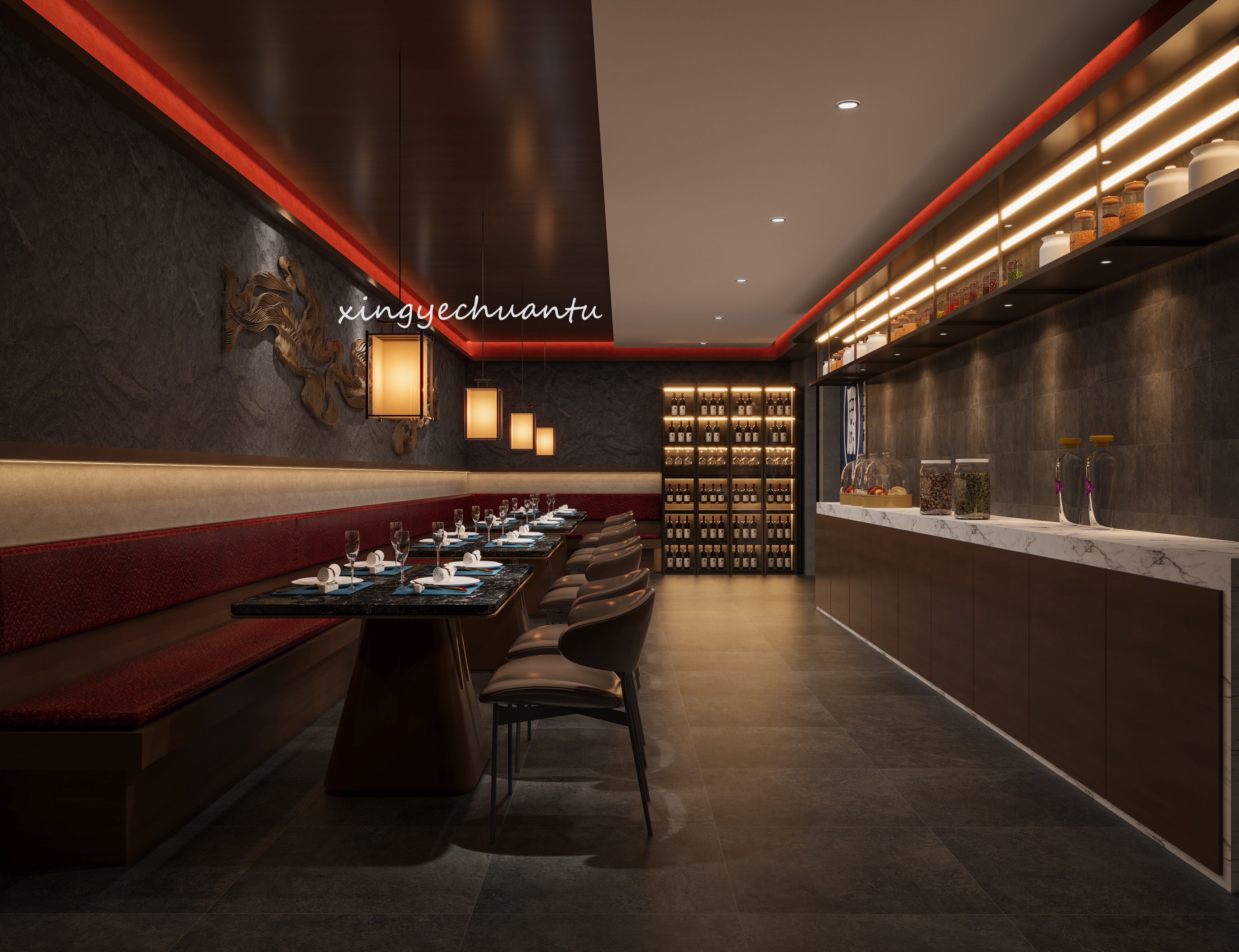 星夜传图|火锅店设计-3