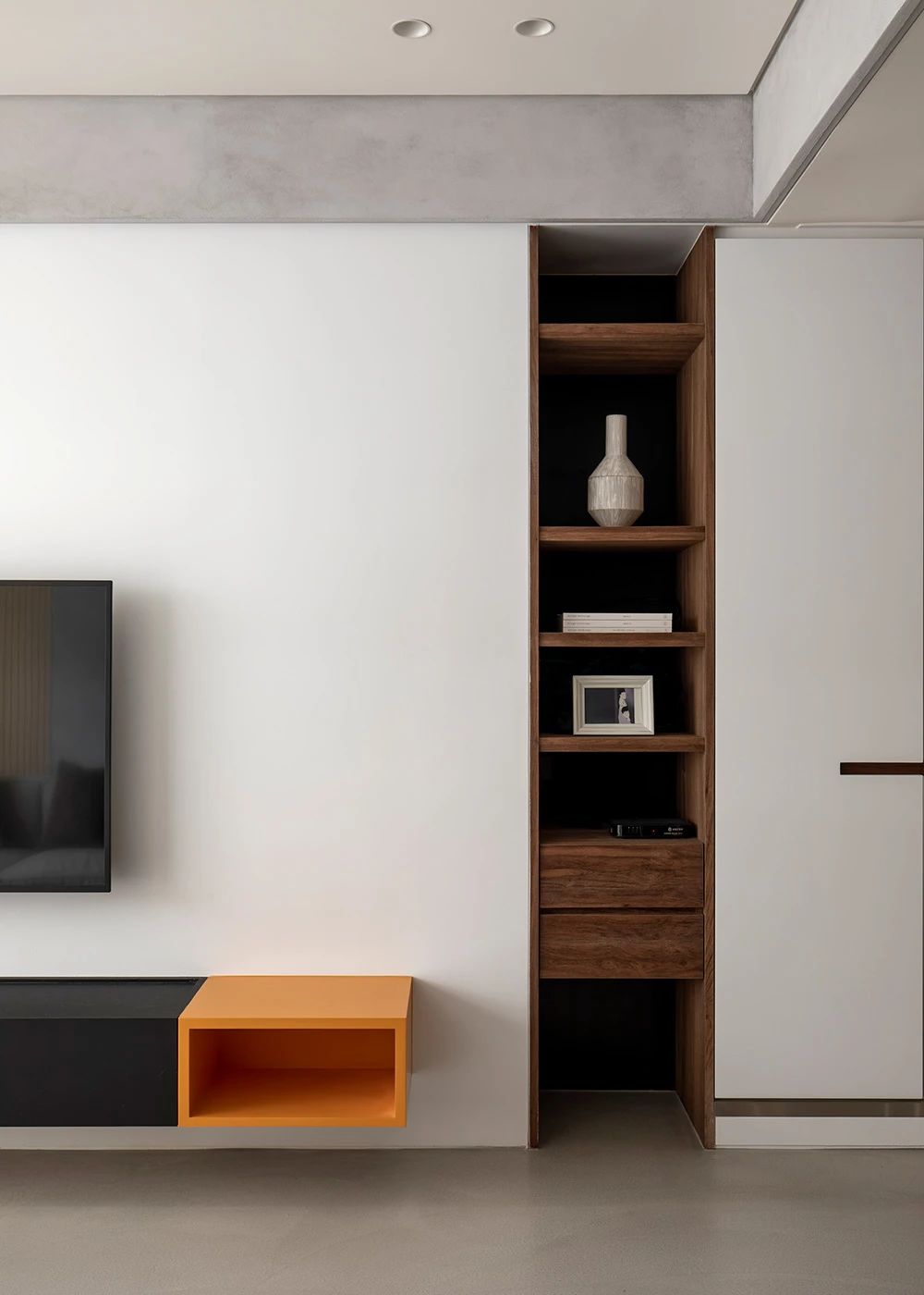 黑白配温暖明亮 70㎡家居设计-25