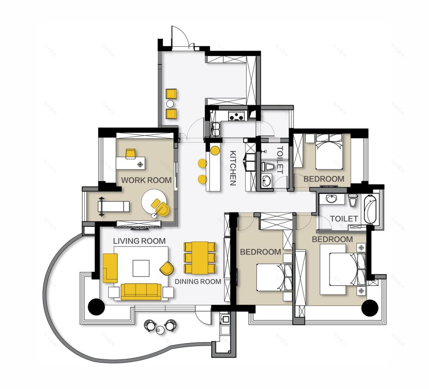 成都麓山国际社区云堤曦岸现代家居设计-18