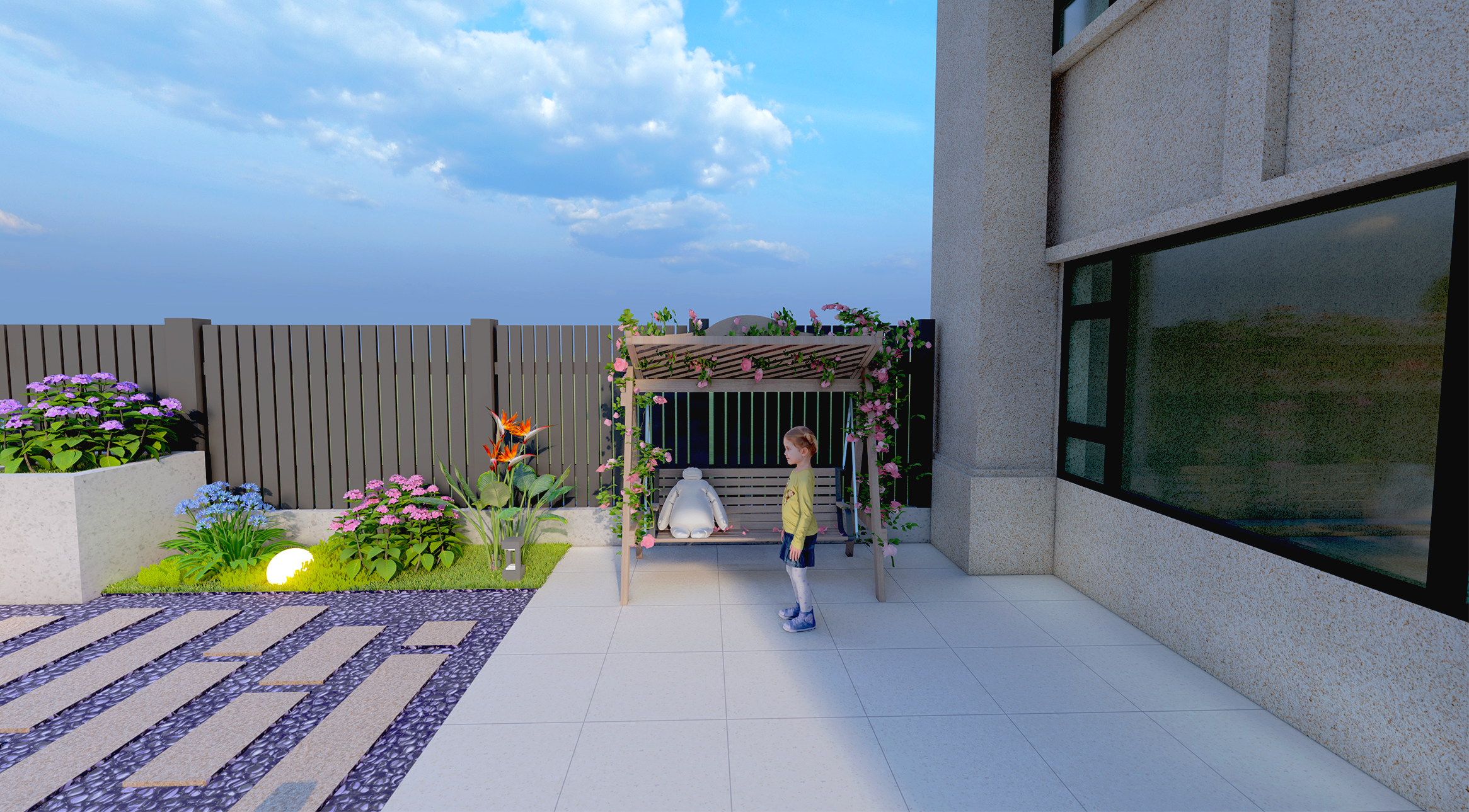 【庭院设计】现代风格庭院-0