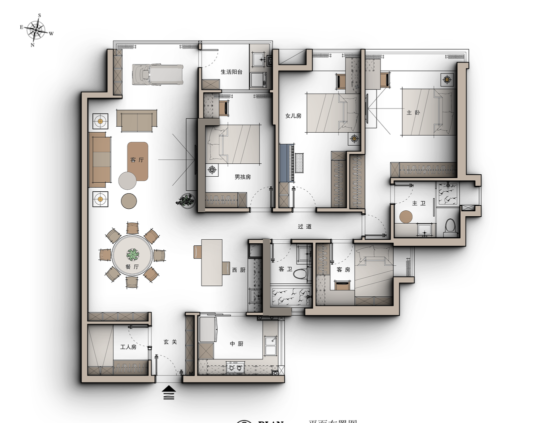 暮色之下|156m² 二手房爆改-40
