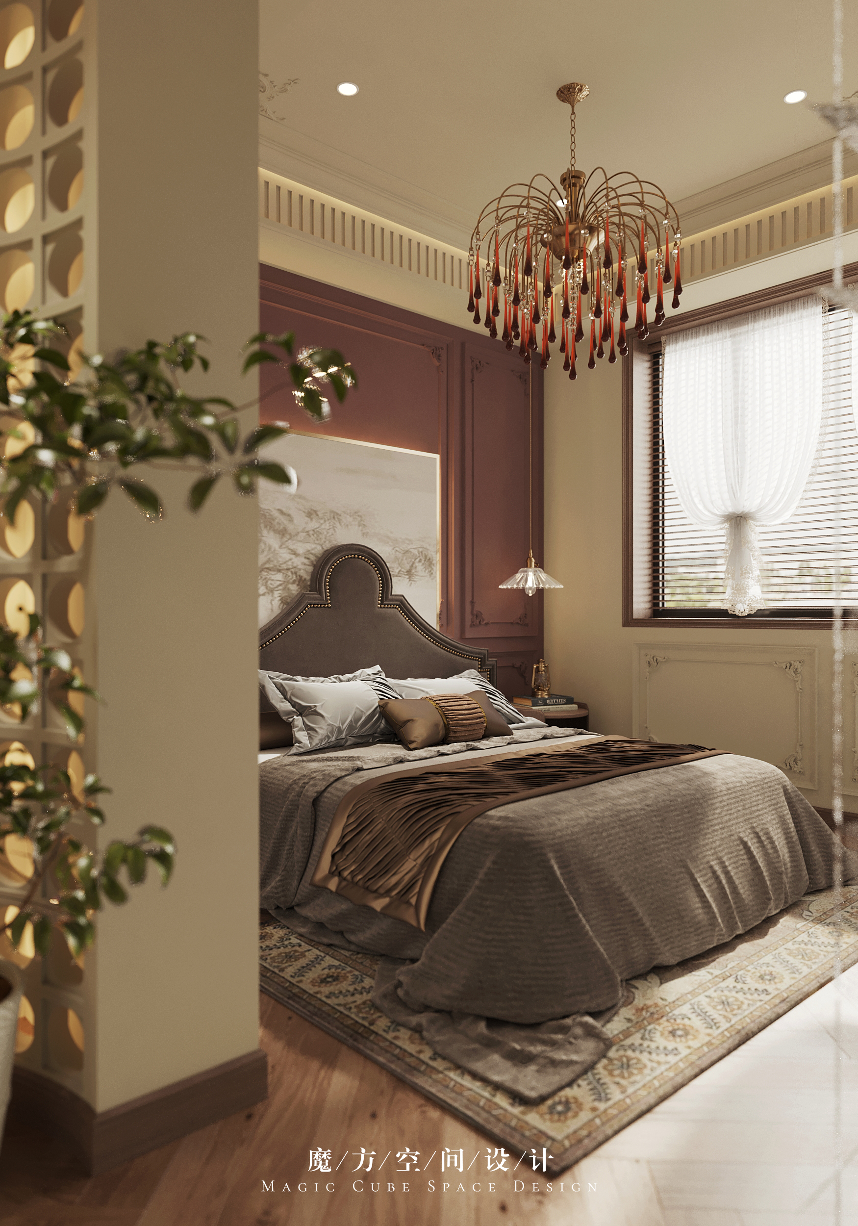 义乌•法式复古别墅设计丨中国丨魔方空间设计-25