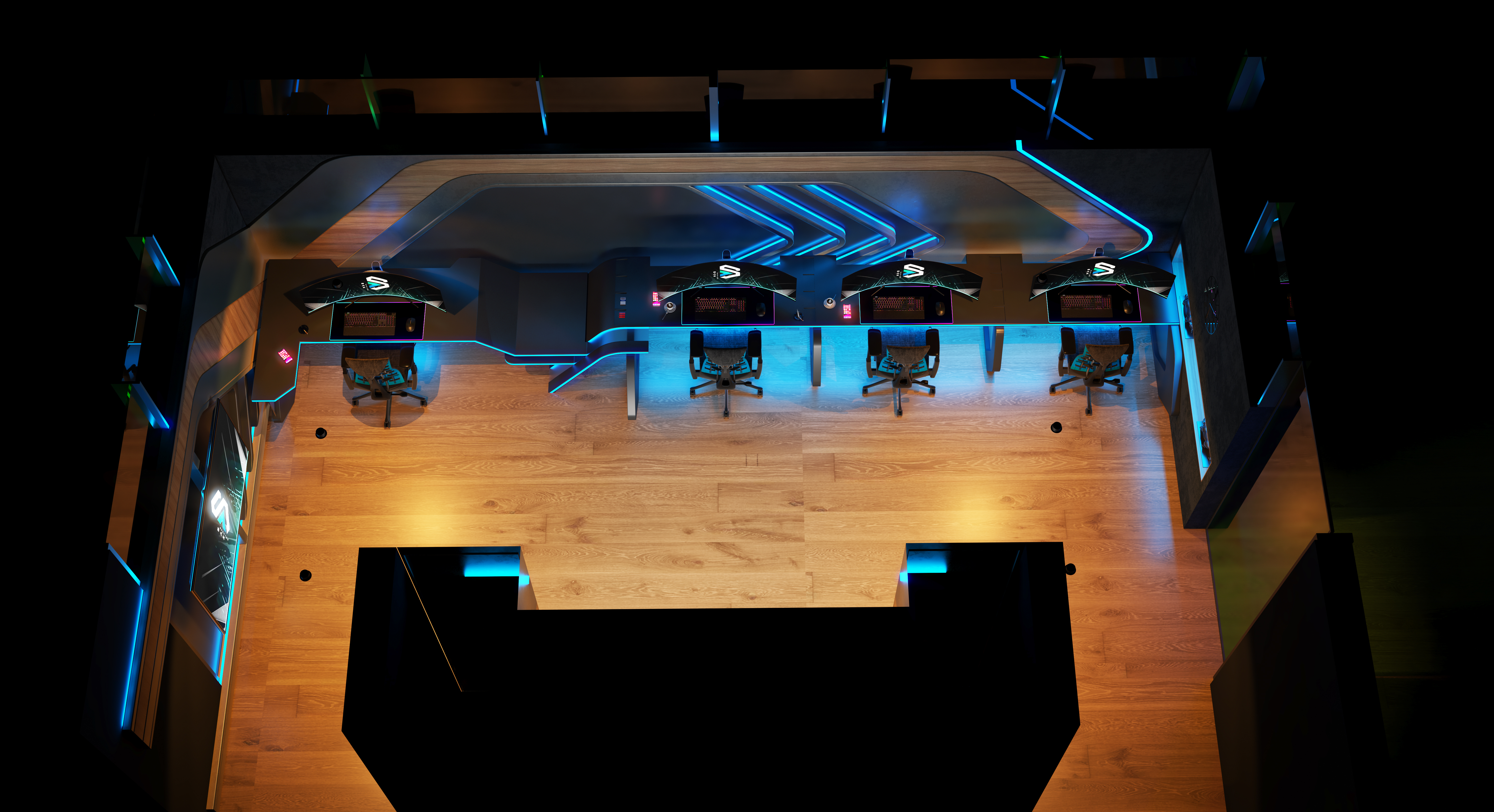 四人游戏室设计-17