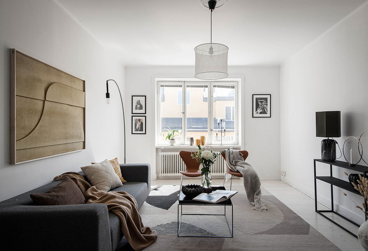 斯德哥尔摩 44 平米全白空间现代公寓设计-5
