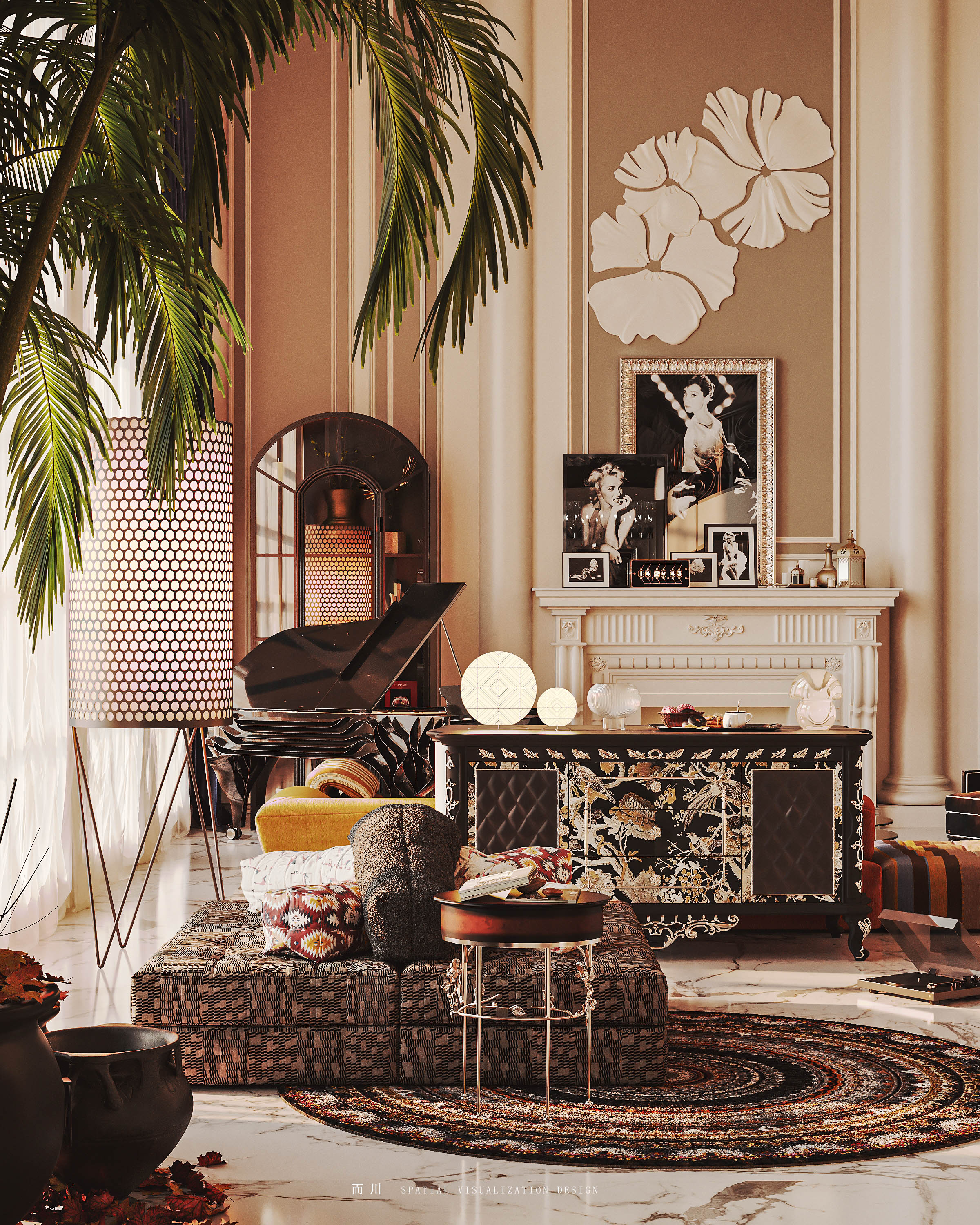 美式别墅丨而川空间可视化工作室-16