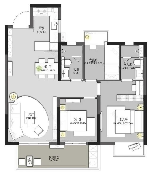 中梁湖光学府样板间丨中国南宁丨HIGHLY 海力设计-34