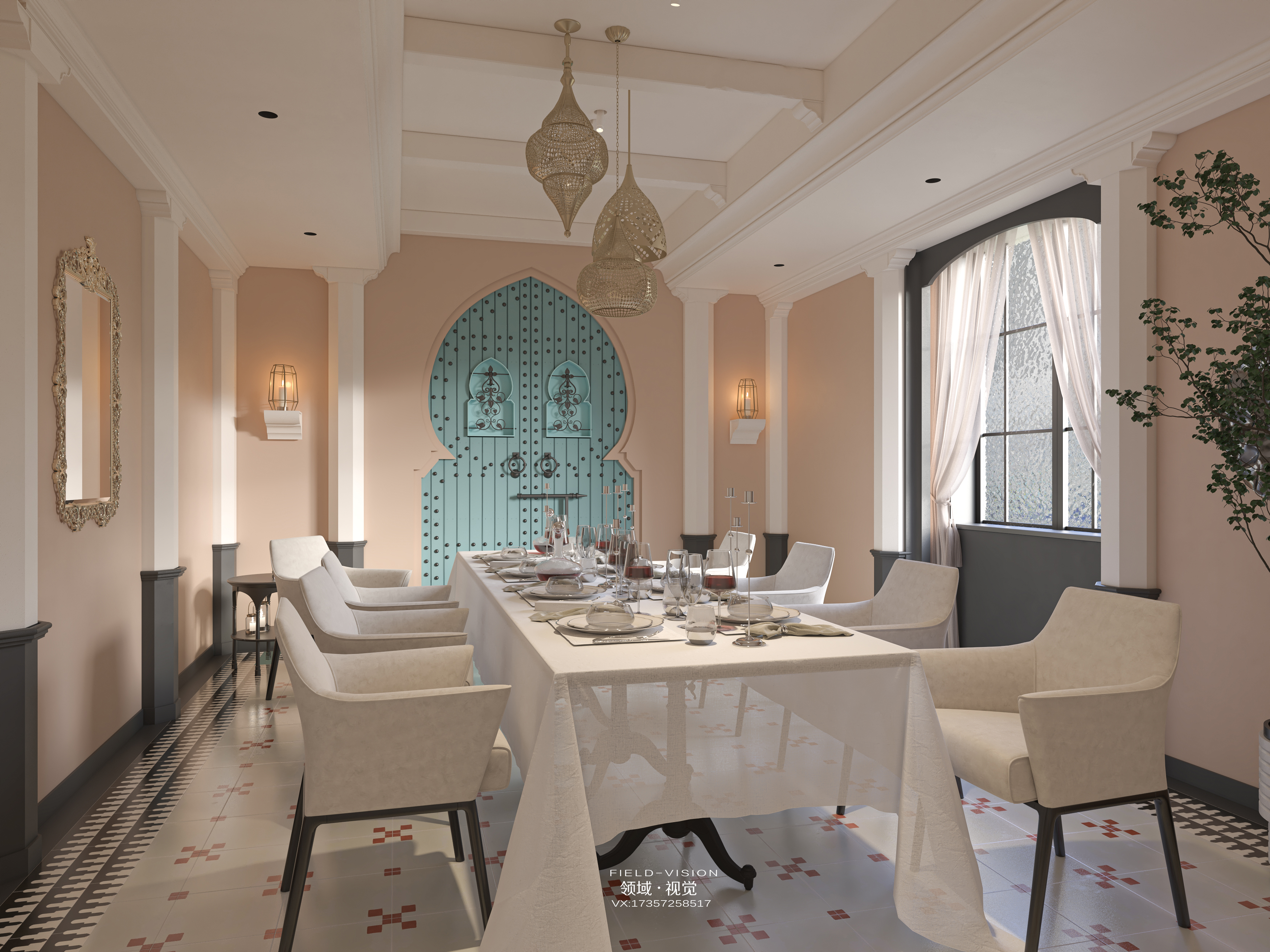 Vray渲染作品┃摩洛哥风格餐厅-8