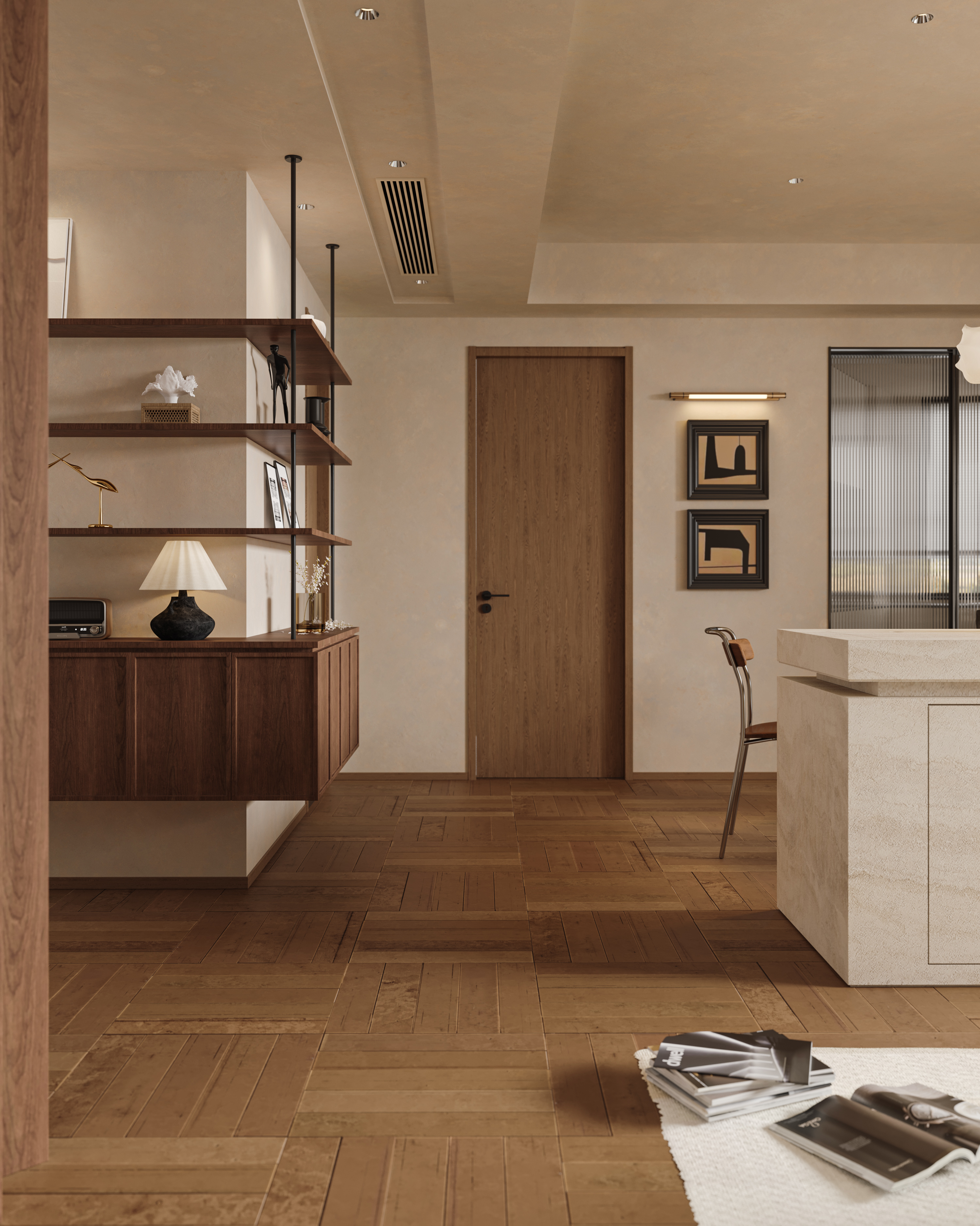 绘感视觉设计——中古风大平层设计案例-10