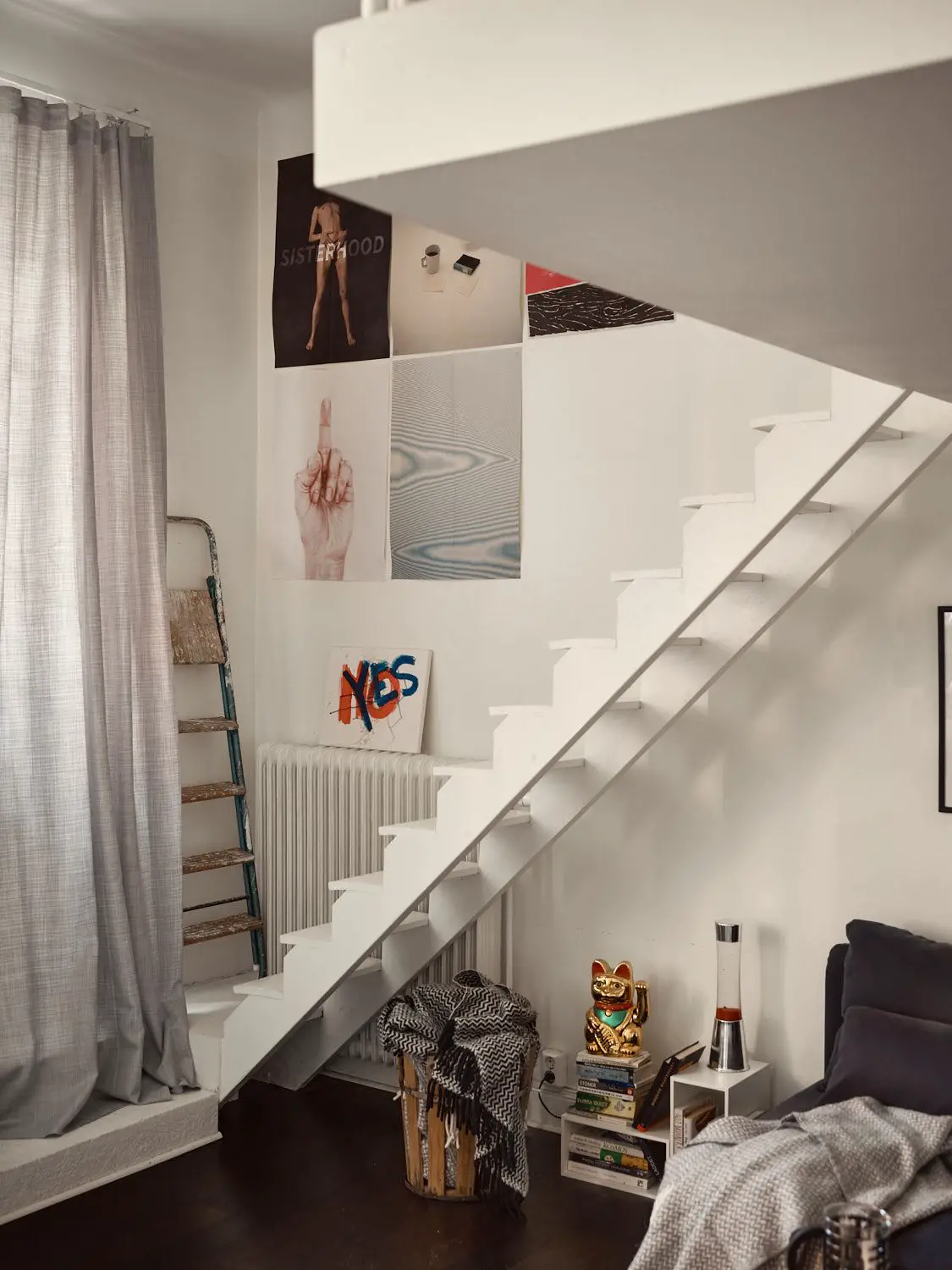 36 平米工业风 Boho 公寓 | 百年老建筑中的自然与力量-6