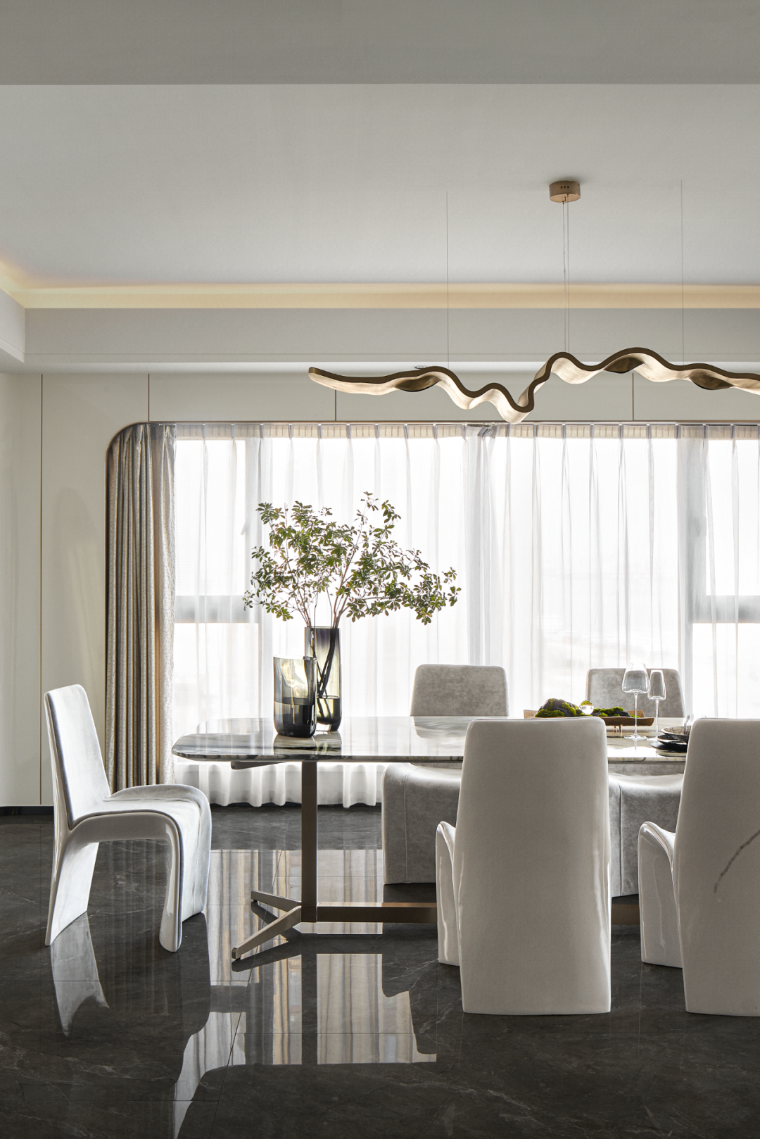 金茂（武汉）滨江金茂府245户型样板房丨中国武汉丨千墨设计-9