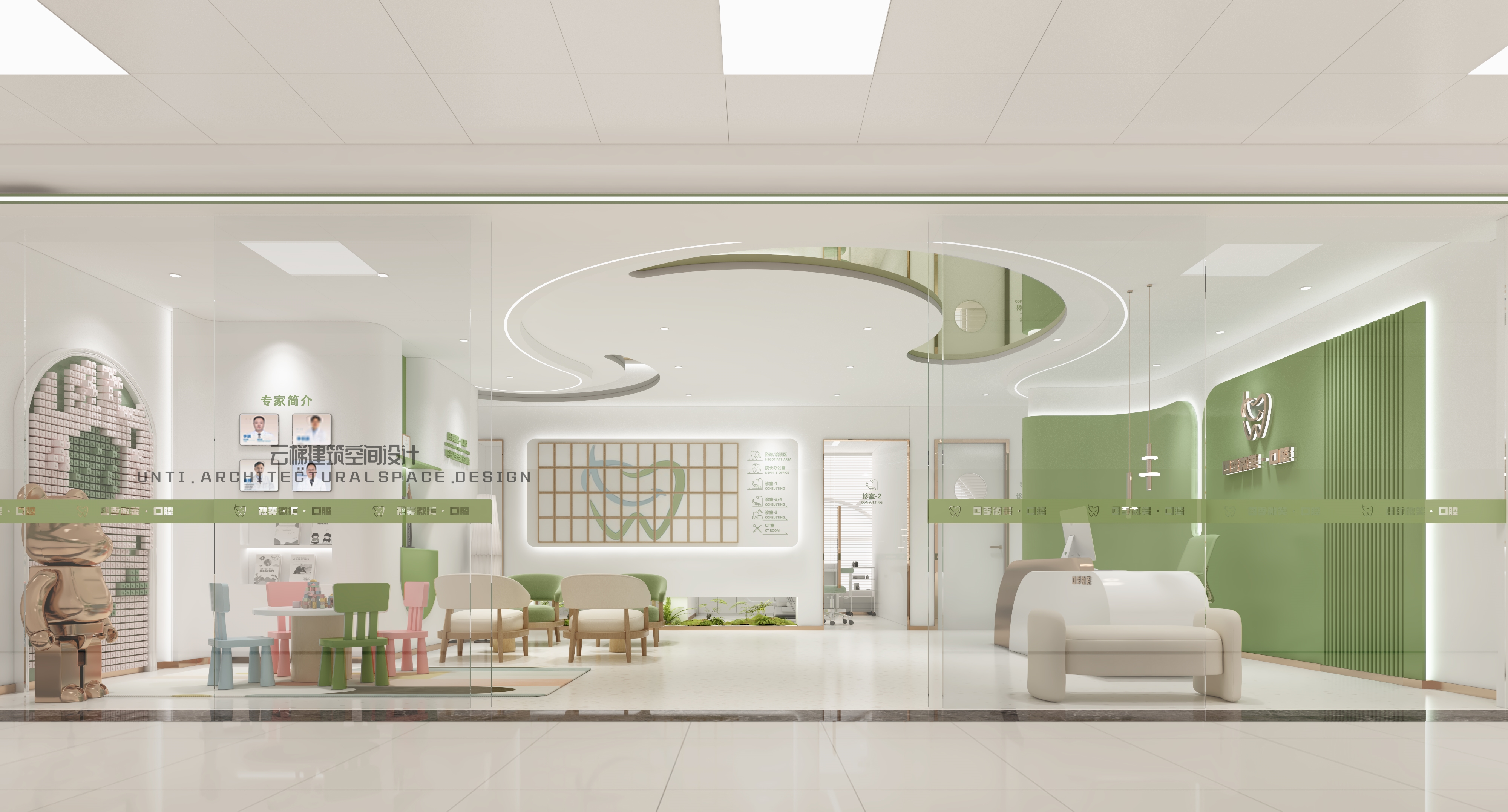 四季微笑口腔丨中国广州丨云梯建筑空间设计-13