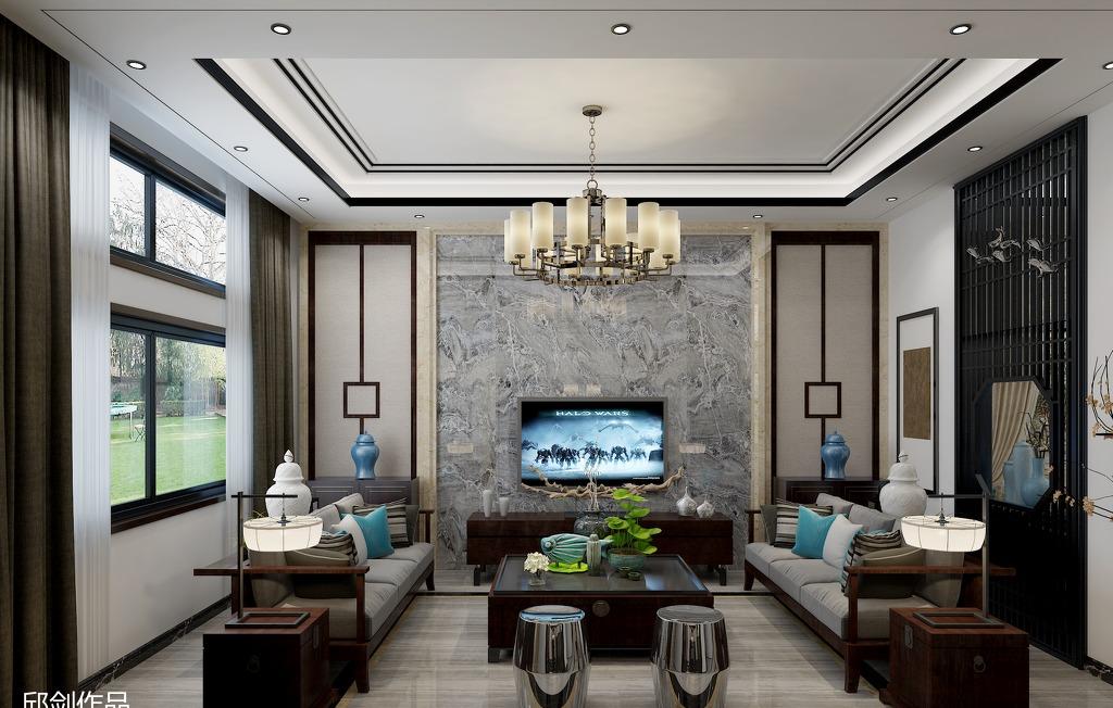 
新中式装修【山海华府】 -0