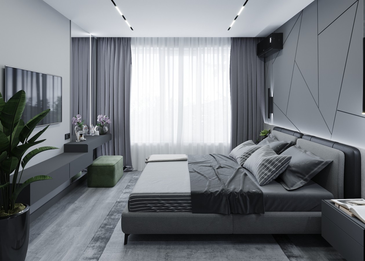 93㎡灰色系空间设计 演绎现代人的精致生活-18