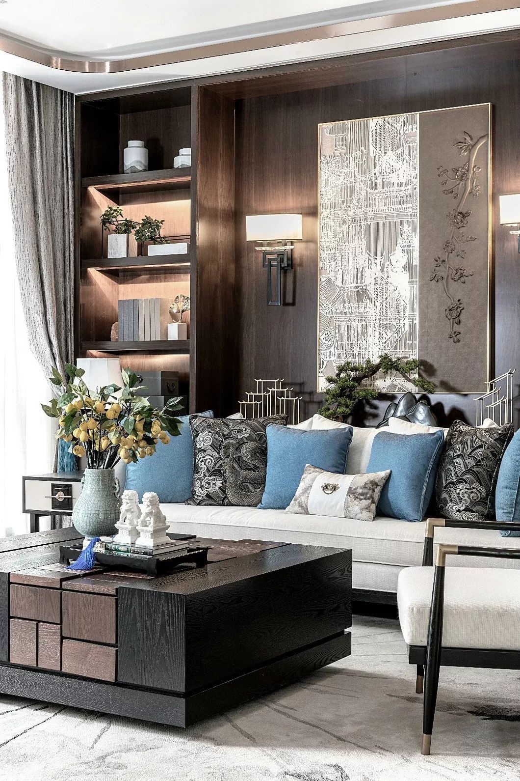 常德壹号府·新中式风格样板房设计丨中国常德丨伊派软装设计-54