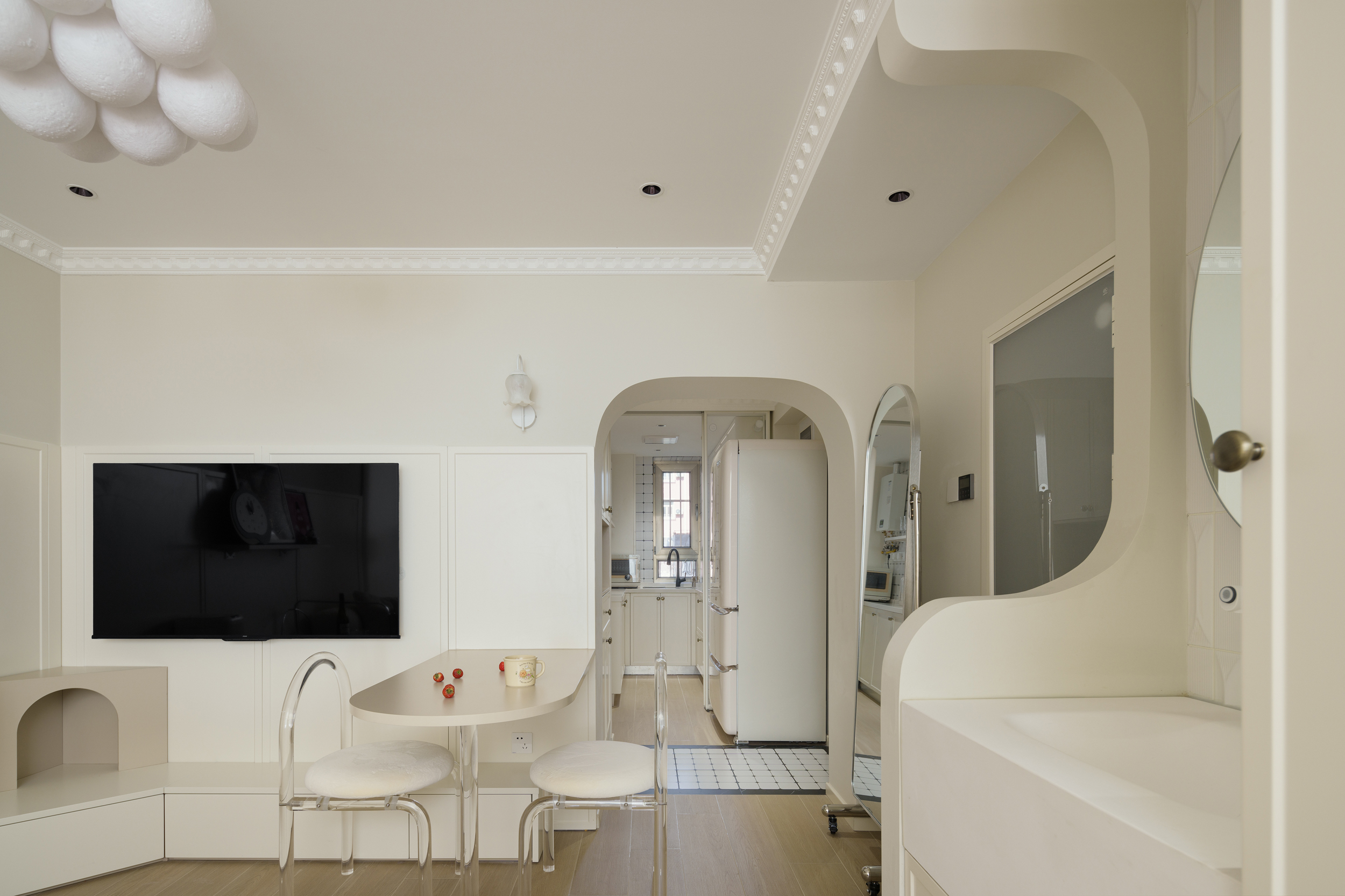 奶油风家居空间摄影案例·北京老破小改造项目丨中国北京丨谷永旺-9