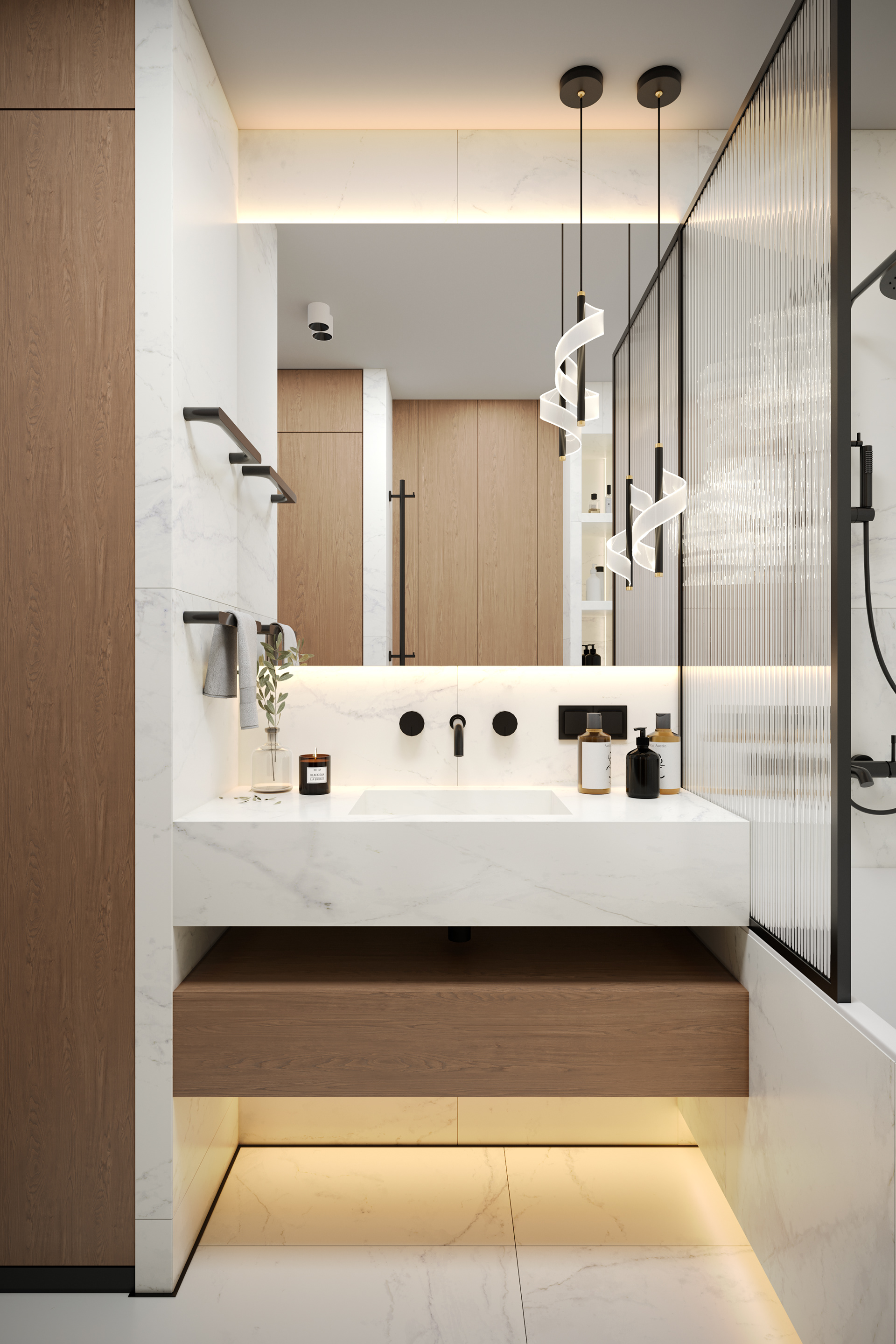 ЖК "RiverSky" 三室公寓可视化项目丨俄罗斯莫斯科-23