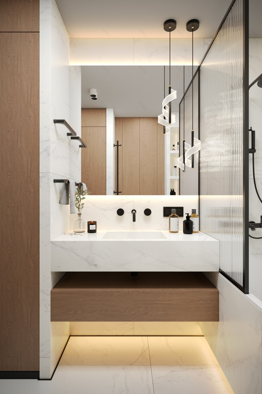 ЖК "RiverSky" 三室公寓可视化项目丨俄罗斯莫斯科-23