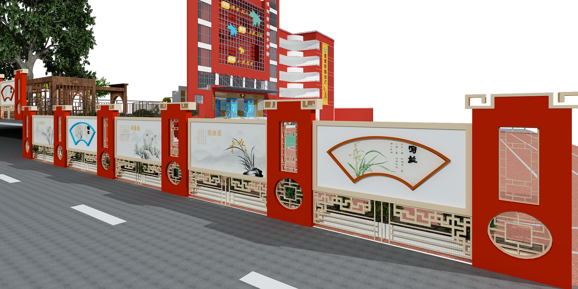 某校主题长廊设计-1