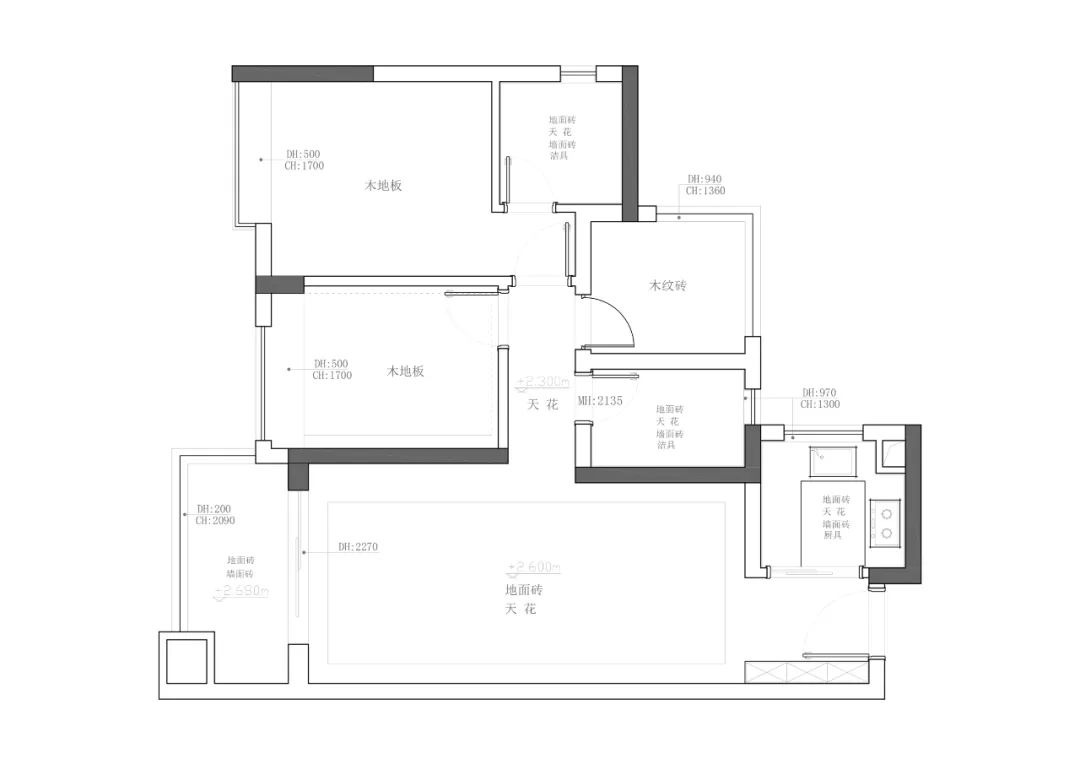 88㎡平层,精装改造原木极简家丨罗利,曹琛-13