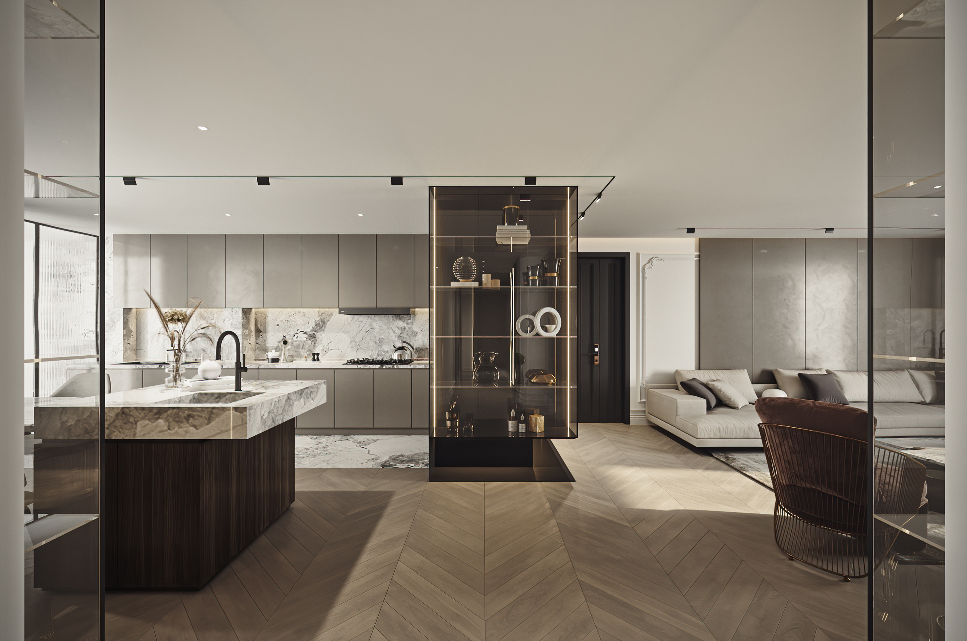 派逃设计｜128m²意式轻奢风私宅-15