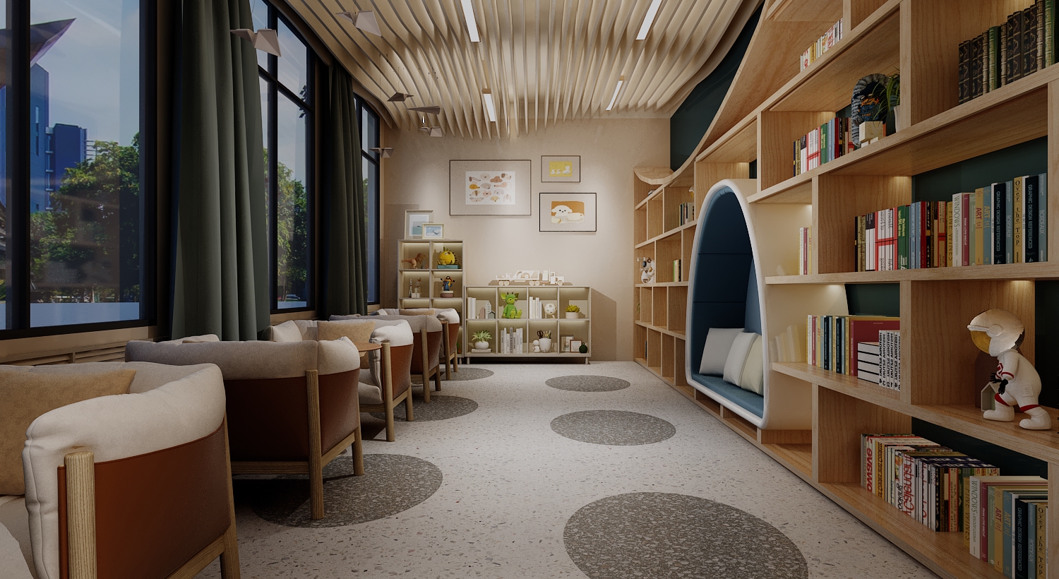 阅读区设计3D效果图-1