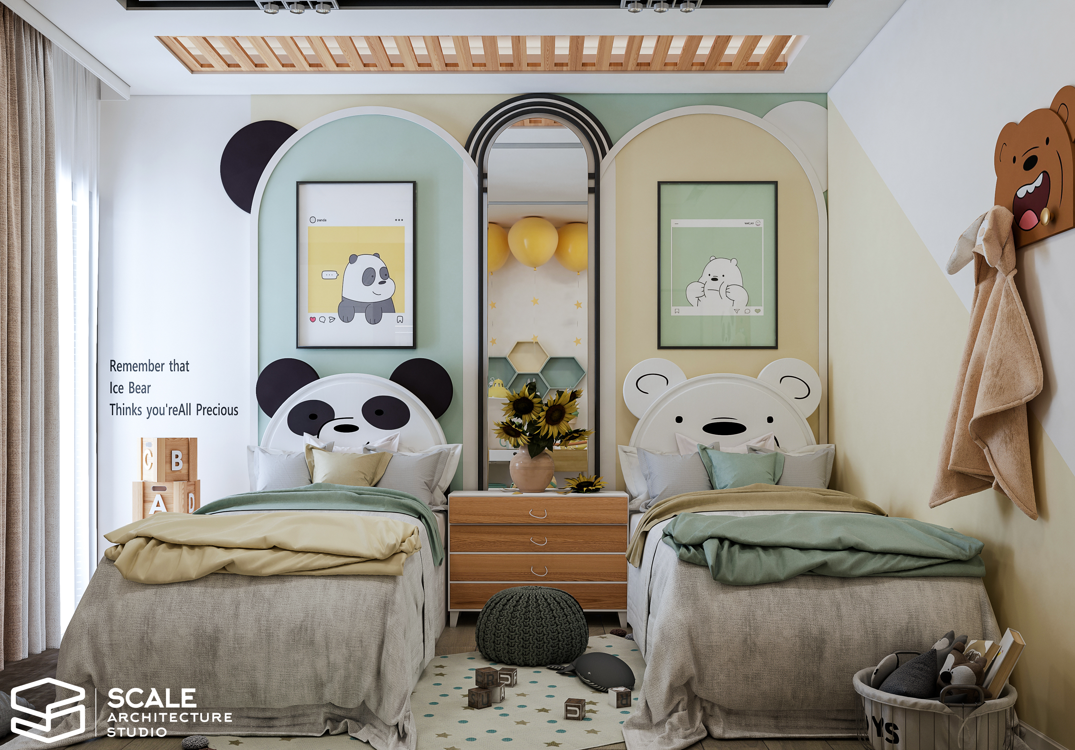 咱们裸熊儿童房风格丨Scale Architecture Studio Office-3