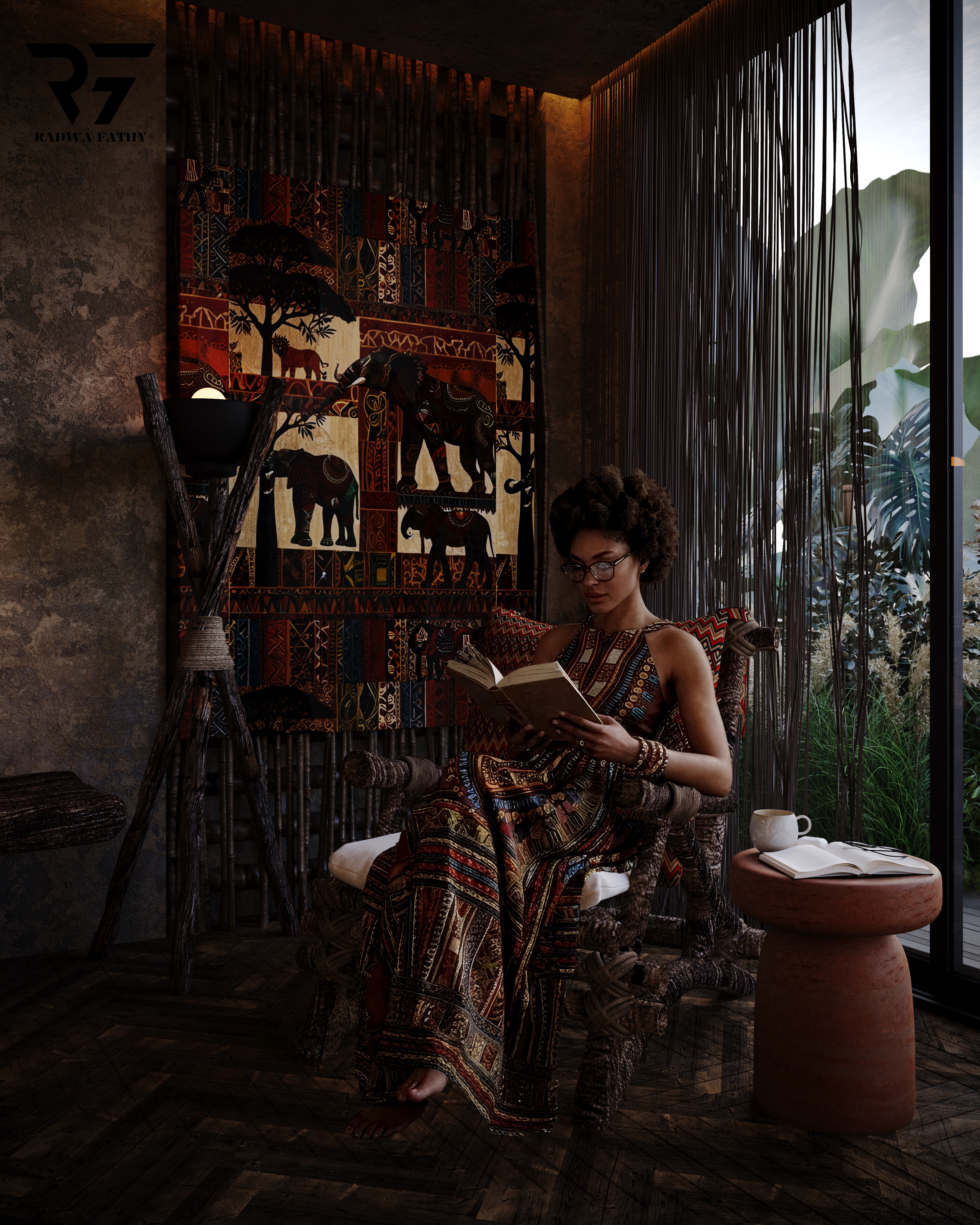African bedroom-3