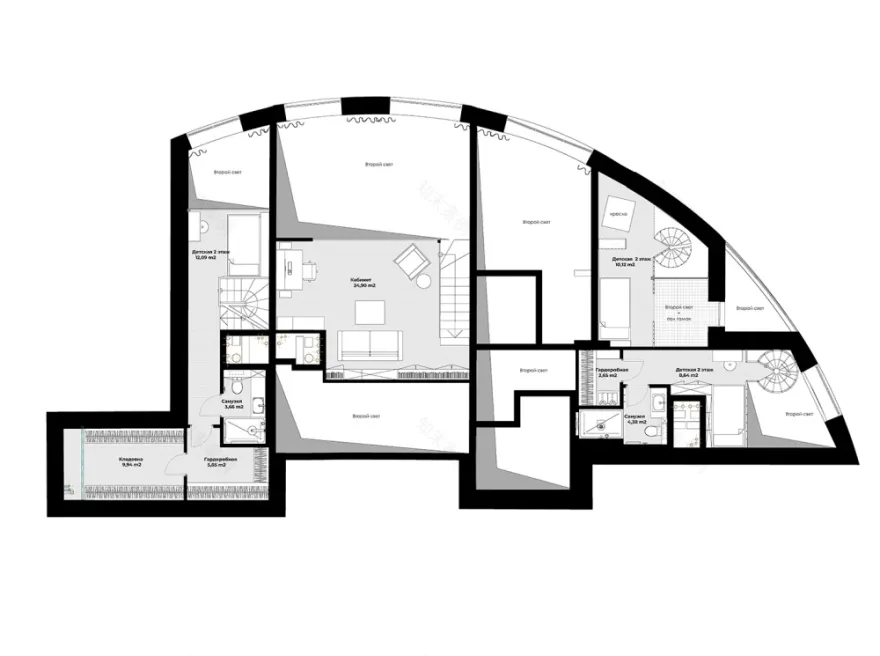 Пентхаус площадью 270 кв. метров в Москве: проект Ulyanova Architects-39