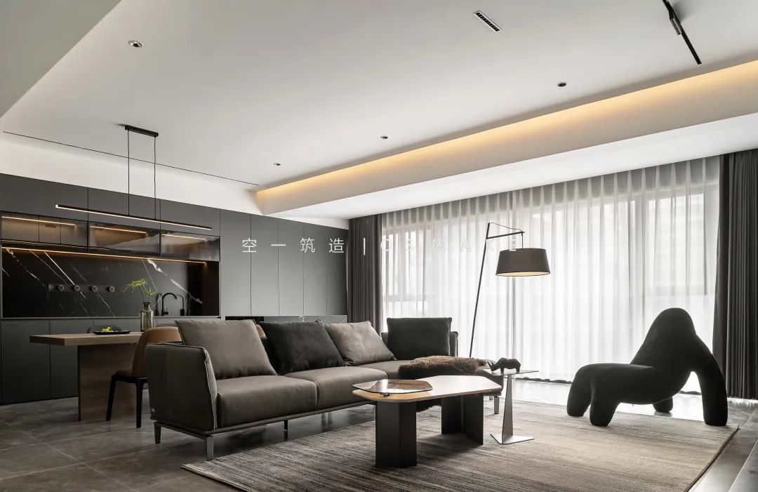暗黑风独居空间 · 重庆融创壹号院的个性家居设计丨中国重庆丨空一筑造 | O.S.MAKE-21