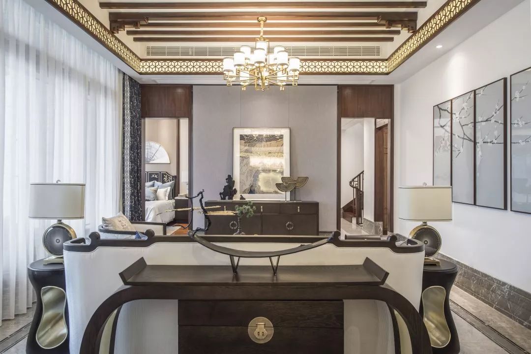 德清蓝城观云小镇 Y 户型样板房 | 新旧融合的中式美学空间-5