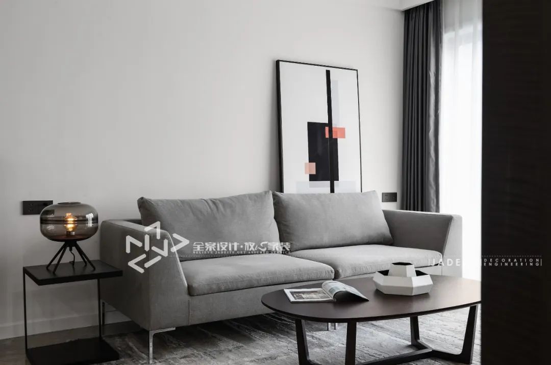 85㎡现代黑白灰,单身小哥哥的简洁时尚之家-36