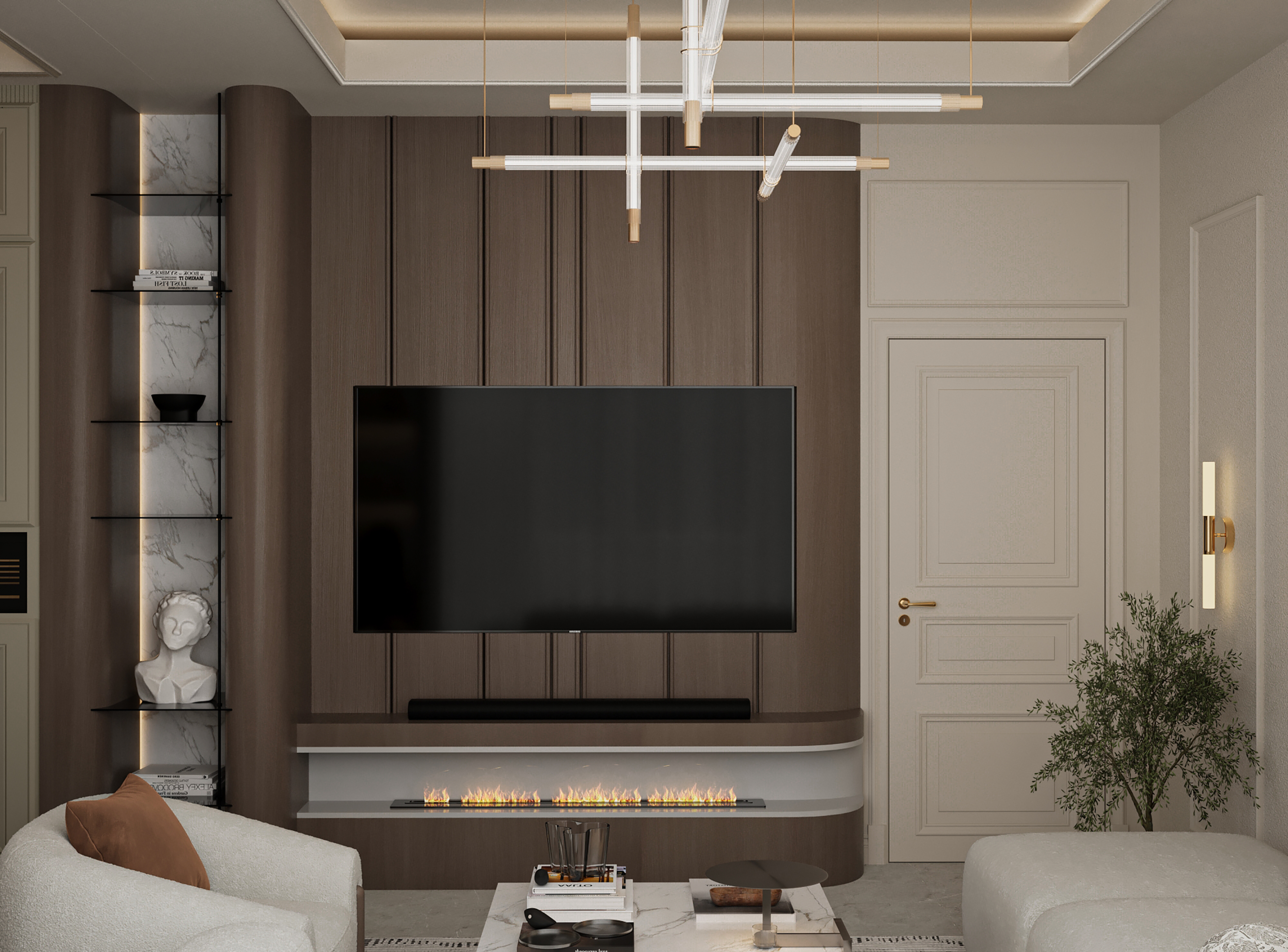 当代客厅与厨房设计丨约旦安曼-6