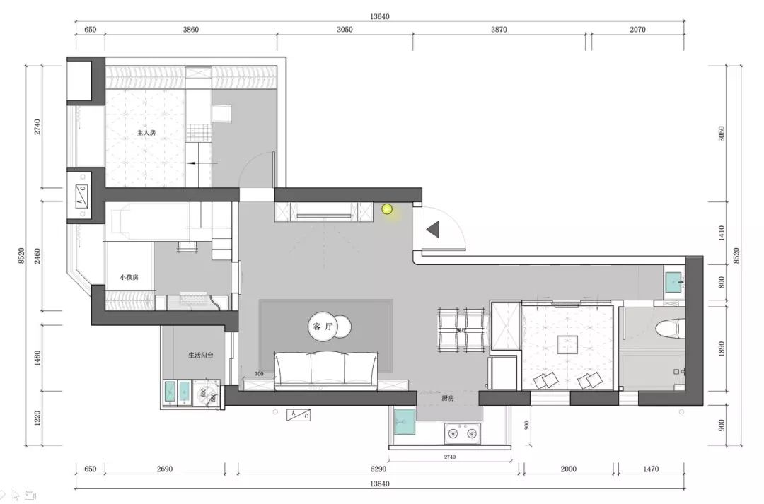 深圳福田 65 平小户型,华为女白领的绿色艺术生活-11