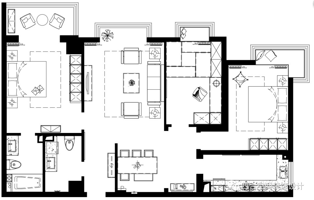 太原万枫小区新中式极简设计 | 含蓄深意与现代艺术融合-3