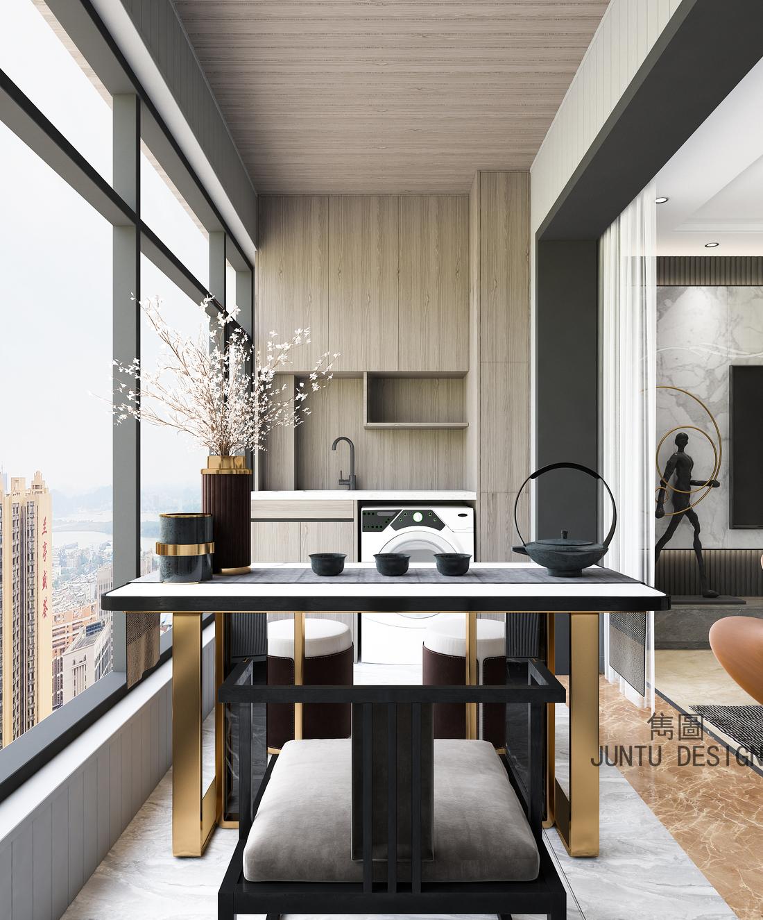 广州兰亭盛荟 130m²高级灰时尚家居丨中国广州-12