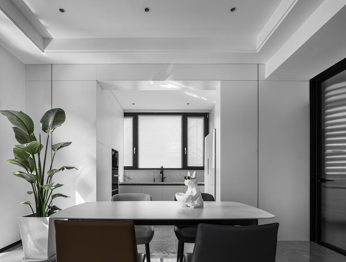 黑白灰的现代气质 · 西厨区与休闲区的完美融合-12