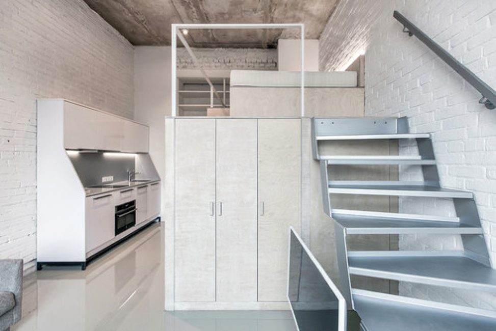 莫斯科24平高顶Loft风格公寓丨俄罗斯莫斯科丨Екатерина Перминова-15