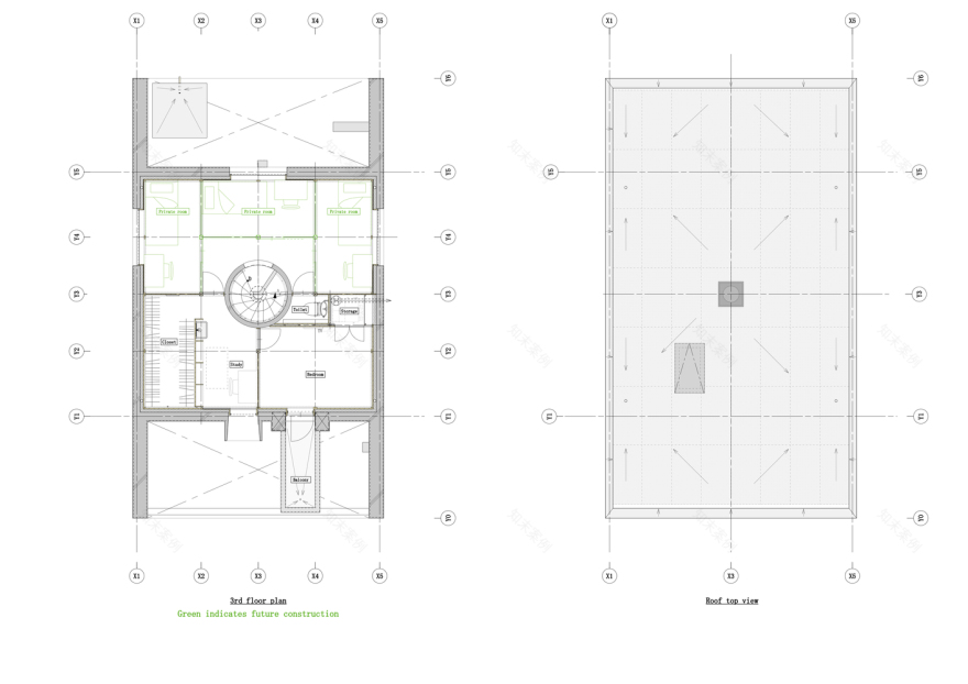 日本名古屋城堡附近的螺旋木质楼梯住宅-42