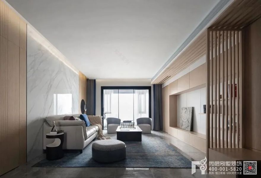 现代大平层设计丨杭州尚层装饰-9