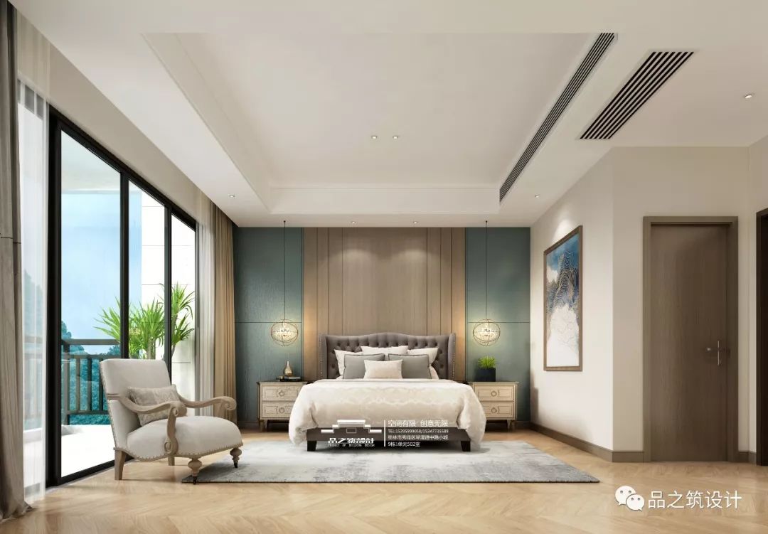 桂林 480㎡别墅空间,简约奢华美式风-17