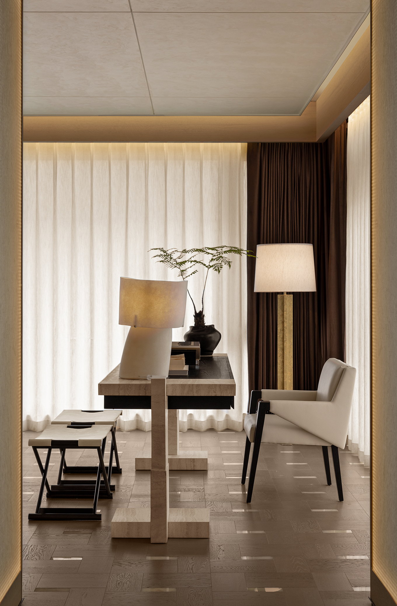 绍兴中海·越湖雲起400㎡叠墅室内设计丨中国绍兴丨IF DESIGN羽果设计-47