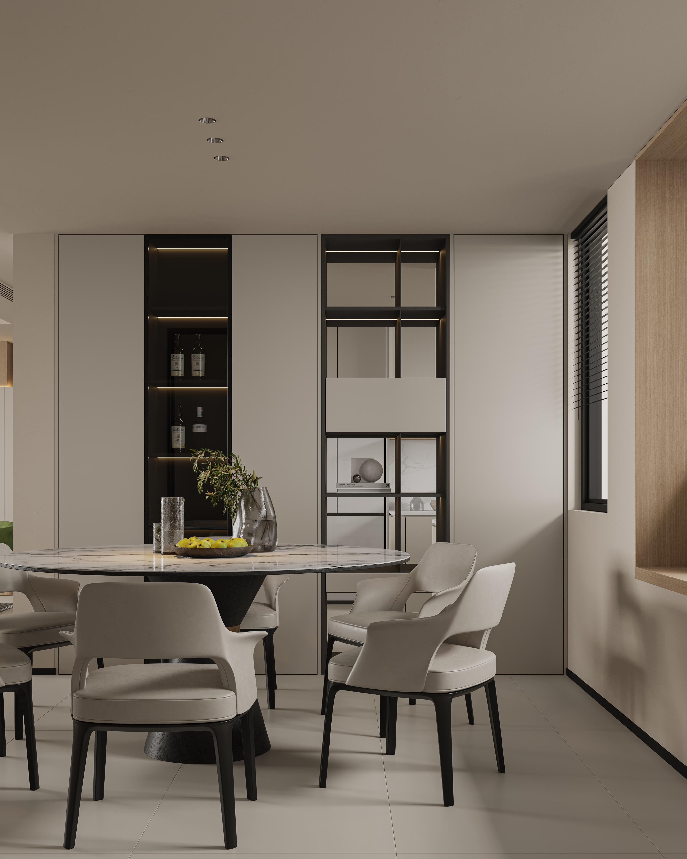 绘感视觉设计——现代奶油风格复式设计案例-4