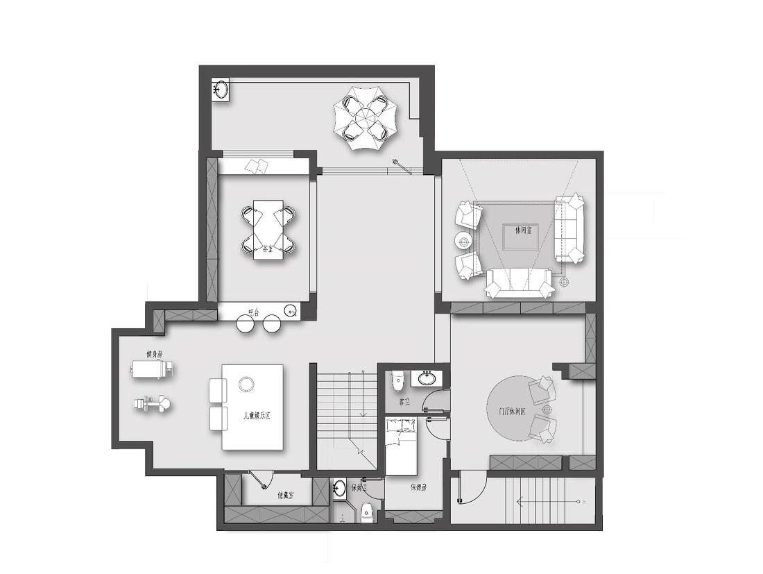 简约大气，四口之家的开放式设计-50